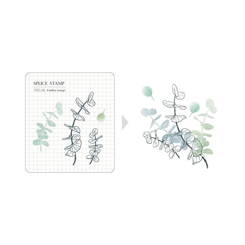 

New Leaf Clear Stamps Seal for DIY Scrapbooking Card fairy Rubber Stamps Making Photo Album Handemade Crafts Decoration