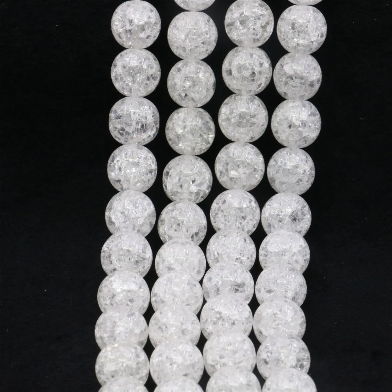 

10mm Round White Crystal Jades Chalcedony Loose Beads Natural Stone Women Girls Accessories DIY Hand Made Fashion Jewelry Making