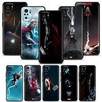 anime thor marvel cool phone case for redmi note 7 8 8t 9 9s 9t 10 11 11s 11e pro plus 4g 5g silicone case cover bandai