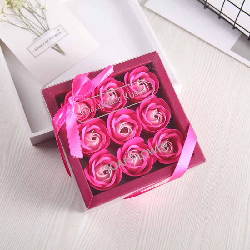 Мыло для ванны 9 шт. цветочное мыло тела ароматизированное розовое подарки на