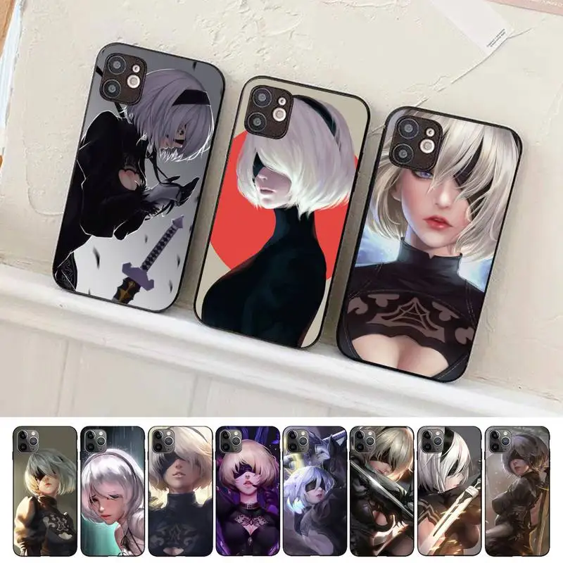 

Anime nier automata Phone Case for iPhone 11 12 13 mini pro XS MAX 8 7 6 6S Plus X 5S SE 2020 XR cover