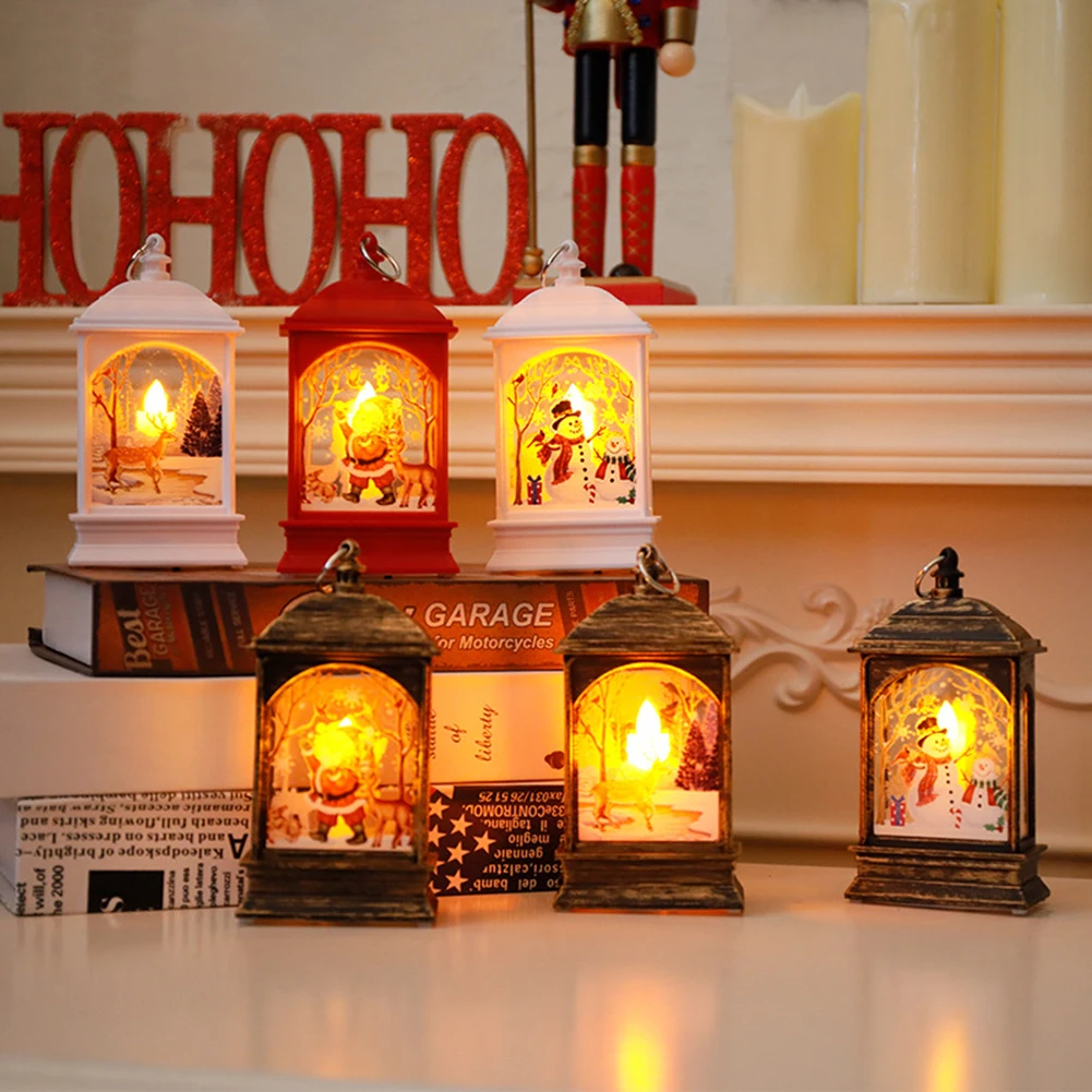 

Christmas Lantern Christmas Candlestick Light Night Light Old Man Snowman Christmas Decorations Xmas Navidad Desktop Decor
