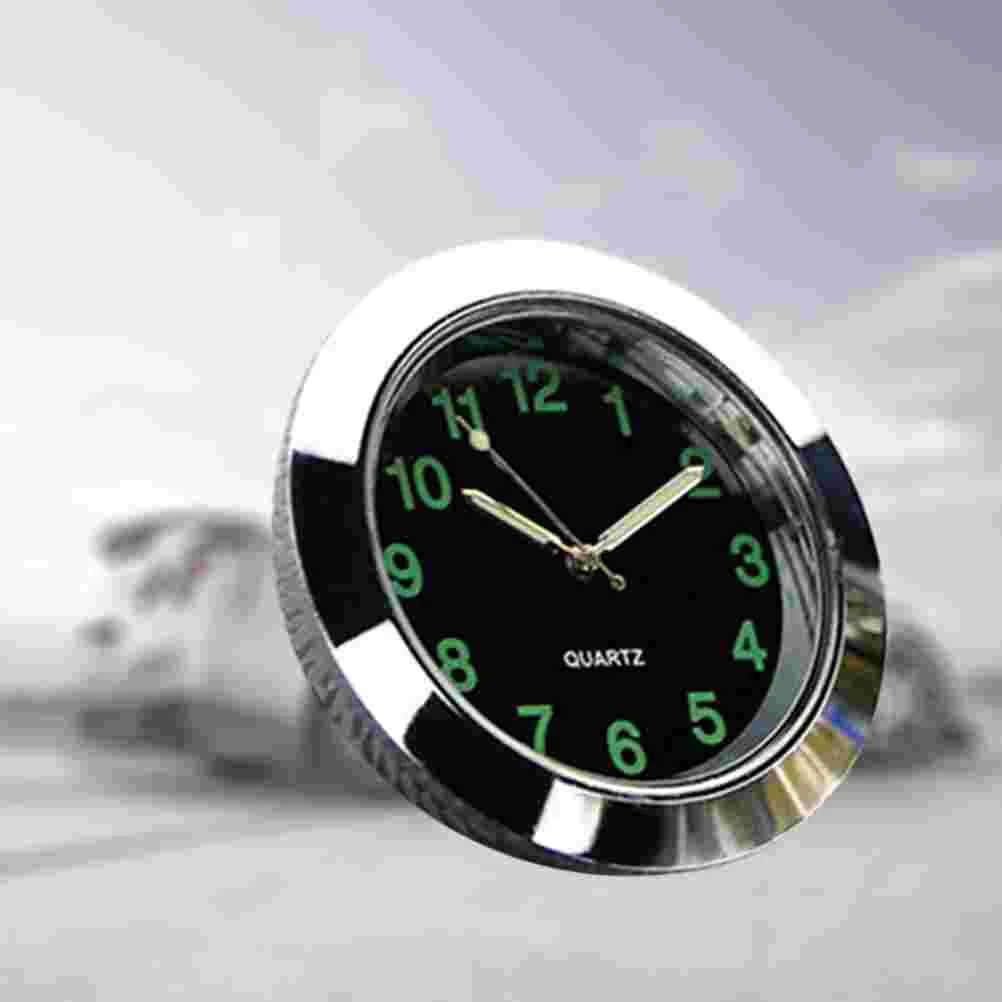 

Clock Car Dashboard Dash Mini Clocks Decorations Vent Clip Luminous Digital Air Carsquarzstick Watch Universal Auto Pocketround