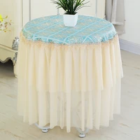 round lace long tablecloth tea table cover table skirt round lace rural tablecloth wedding partty dinner table decor sheet
