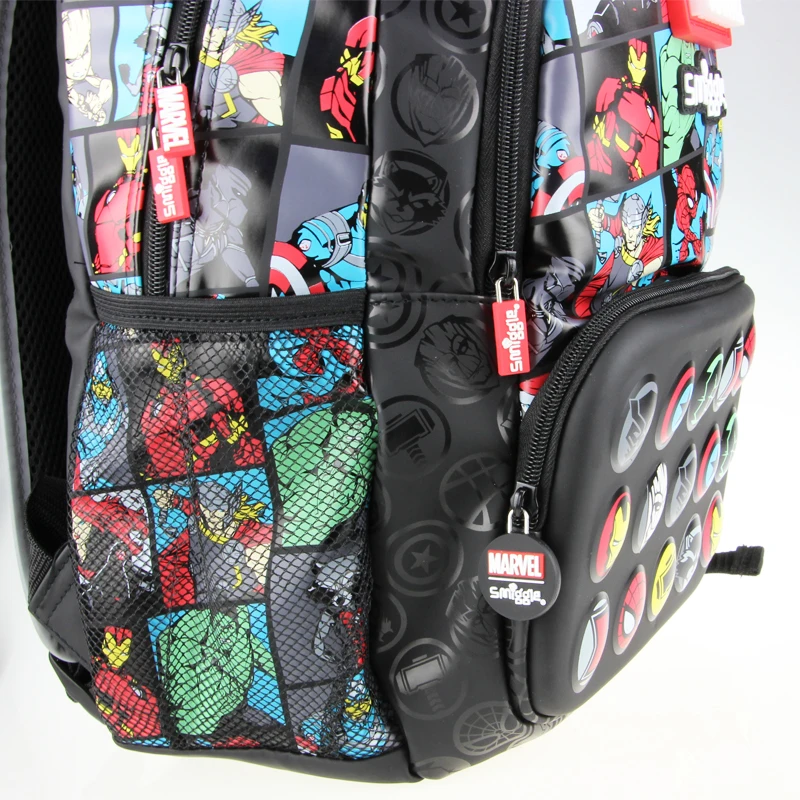 Australian Original Smiggle Spider Schoolbag Children's Backpack Boys Kids Waterproof PU Bag 7-12 Years 16 Inches
