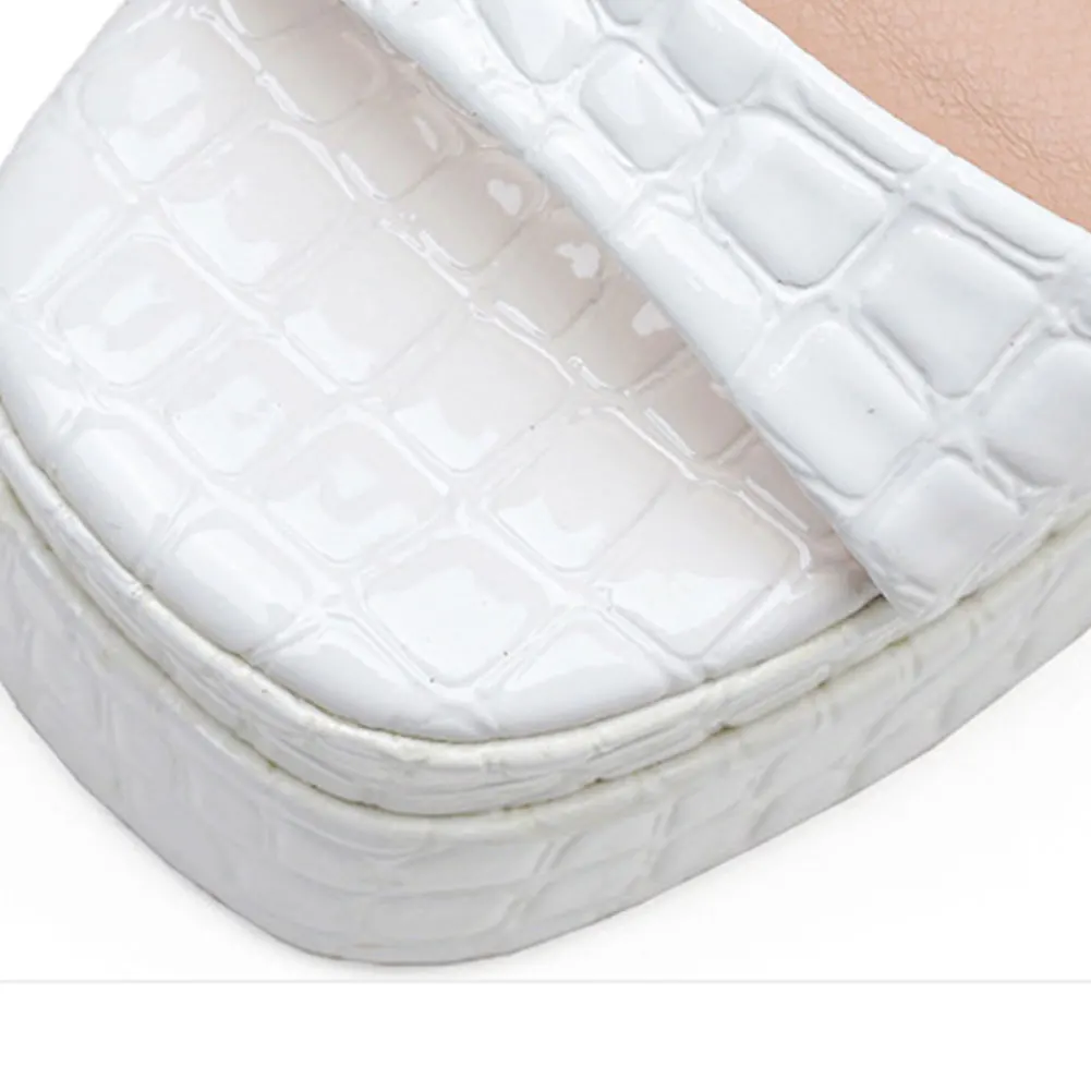 Женские босоножки на высоком блочном каблуке туфли с открытым носком массивной