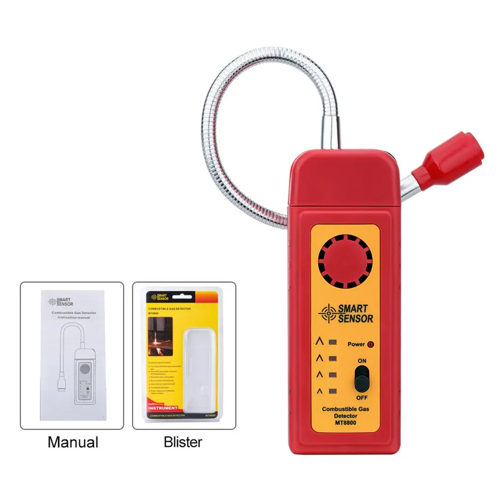 

Natural Gas Leak Detector Flammable Combustible Gas Leak Determine Meter Combustion Gas Tester Analyzer High Sensitivity Sensor