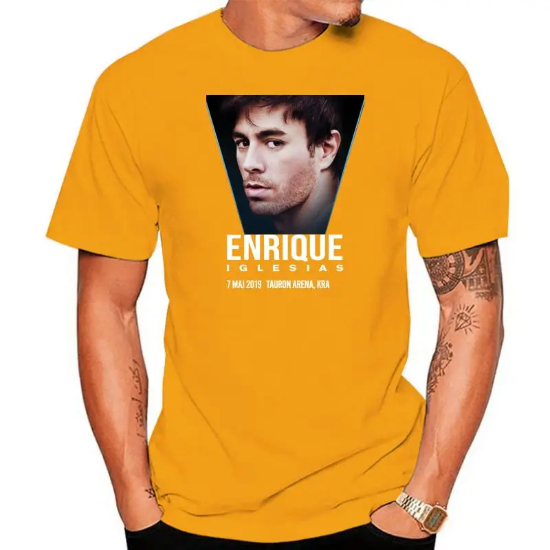 Мужская футболка Enrique Iglesias Music Band с короткими рукавами черный подарок