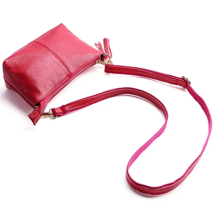 Women's Soft Leather Shoulder Bag Cowhide Leather Female Small Portable Phone Bag Ladies Casual Hand Bags Simple and Practical