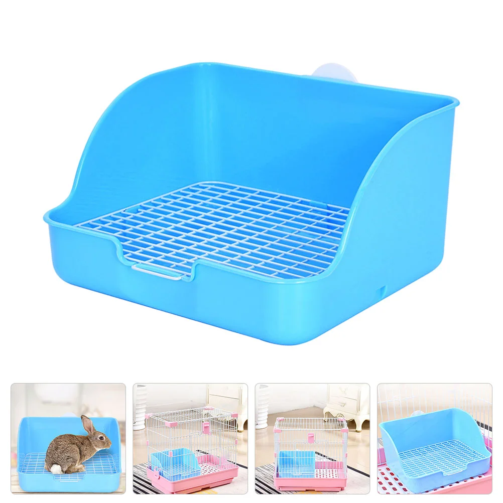 

Hamster Toilet Small Pet Square Tray Plastic Bunny Potty Bins Cage Supply Animals