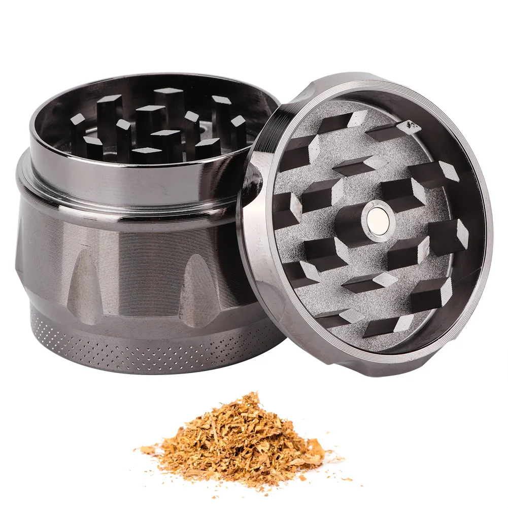 

43mm Zinc Alloy Manual Herb Smoke Herbal Grinder Tobacco Crusher Grinding ToolBlack