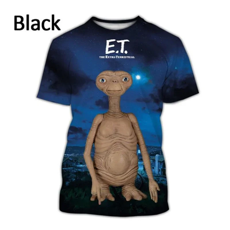 

Men's T-shirt E.T. the Extra-terrestrial Pattern 3D Men's Casual Fashion Print T-Shirt Hip Hop Funny Cool Short Sleeve Oneck Top