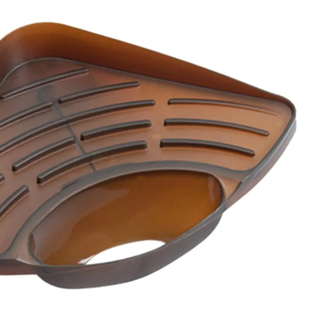 Кухонная треугольная полка для хранения раковины коричневая губки многоразовая