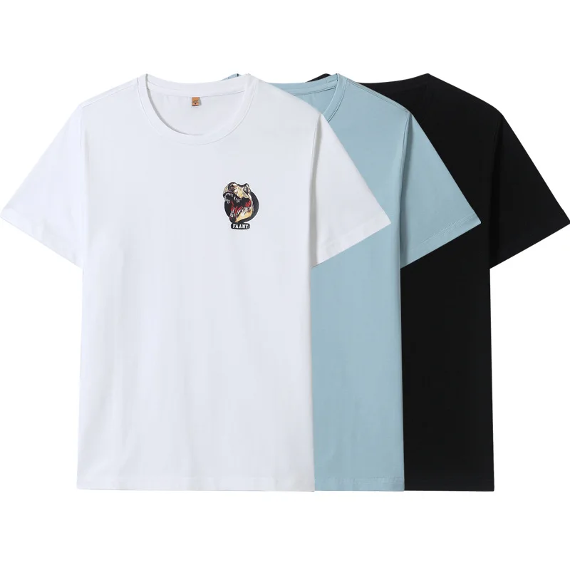 

13651 Men's T-Shirts Summer Short Sleeve t shirt men Simple creative design line cross Print cotton Brand shirts Men Top Tees