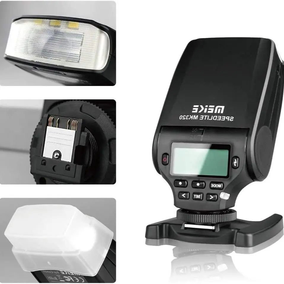 Фото Meike MK320 Micro 4/3 TTL вспышка для камеры Oly/Pan GF7 GM5 GH4 GX7 G6 GF6 E-M5 II E-M10 E-M1E-PL E-P5 E-PM2 и т. д. (не для EM10III) №1