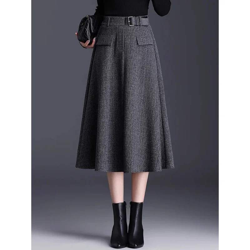 SUCH AS SU Осень Зима Новое поступление Черные кофейные женские юбки Плиссированные