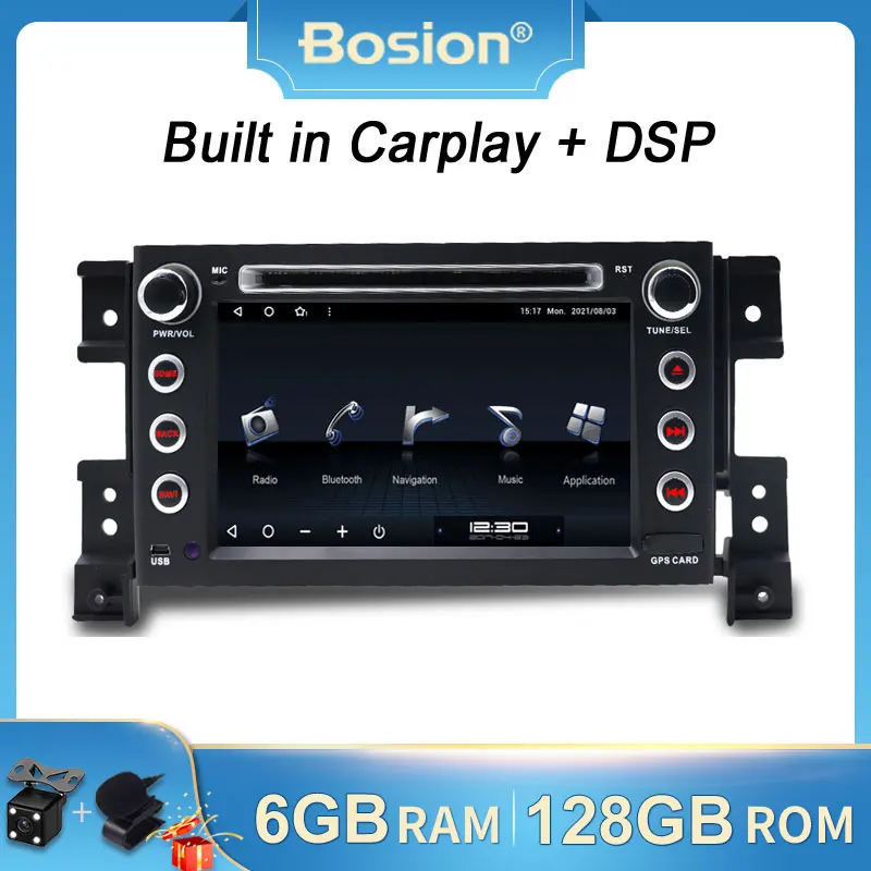 

2 Din Android 10,0 автомобильный радиоприемник, стереопроигрыватель для Suzuki Grand Vitara DAB RDS SWC PC CAMERA 8 Core 6GB RAM + 128GB ROM
