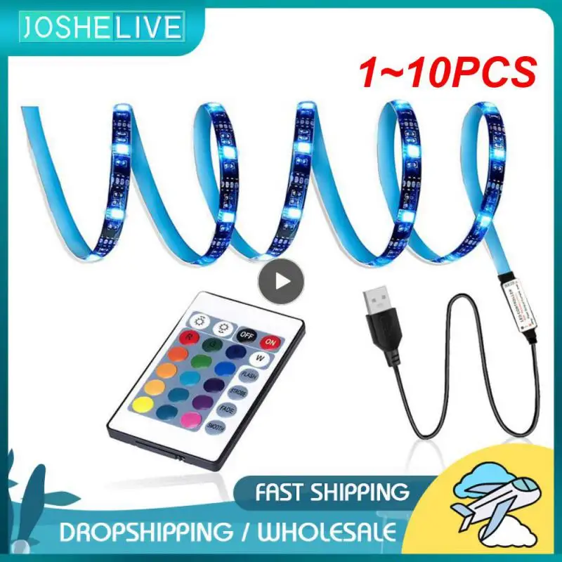 

1~10PCS 5050 RGB Led Strip Lights 1M-30M 5V USB led strip TV BackLight Room Decoration Led Tape Diode Flexible Ribbon