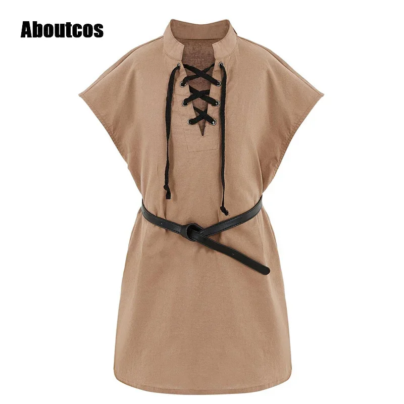 Aboutcos средневековая панковская косплейная рубашка винтажный костюм пирата эпохи