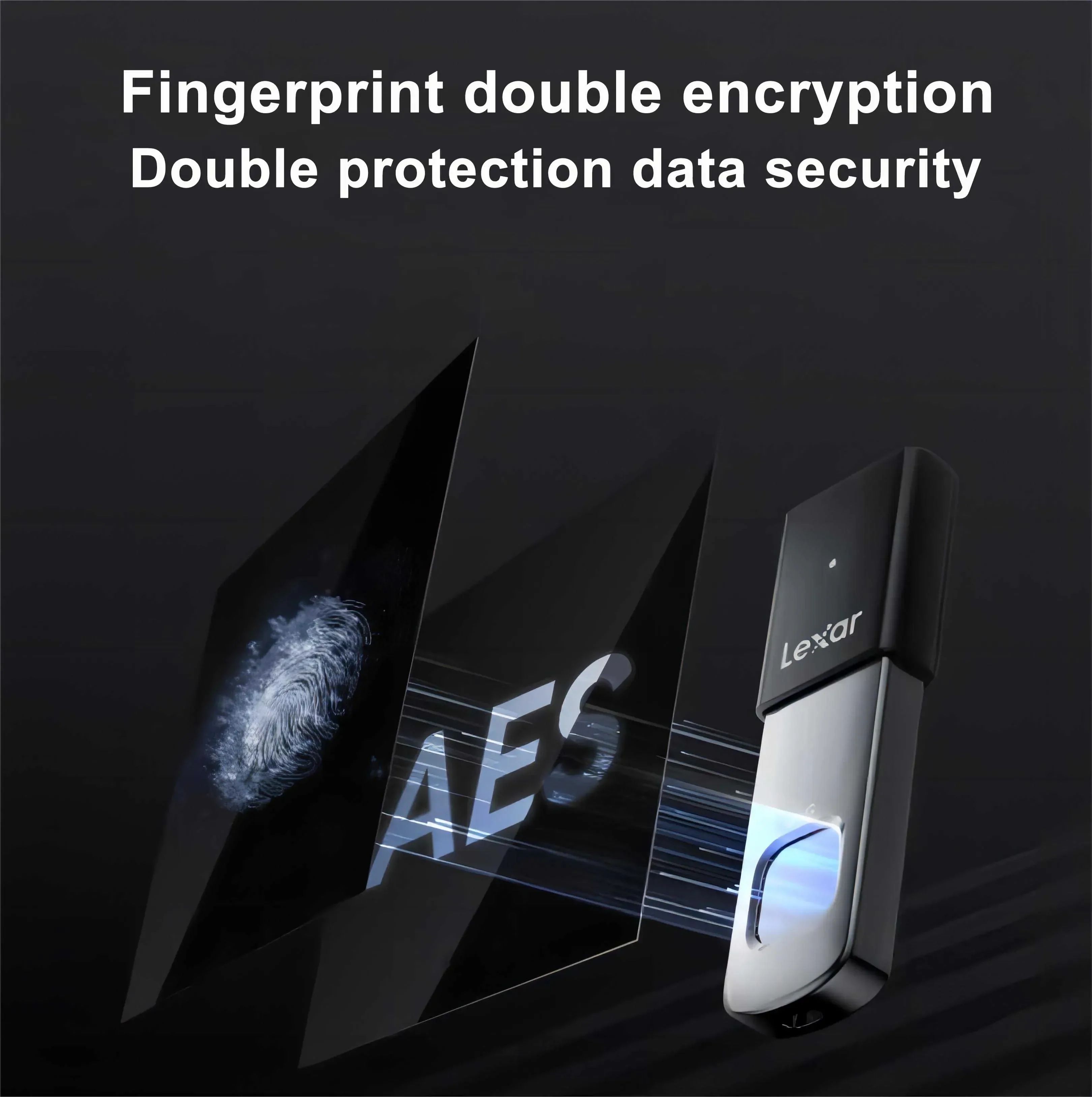 Фото Lexar JumpDrive Fingerprint F35 PRO USB 3.2 Gen 1 флэш-накопитель 64 ГБ 128 ГБ ручка для шифрования отпечатков пальцев 256 ГБ до 400 Мбит/с №2