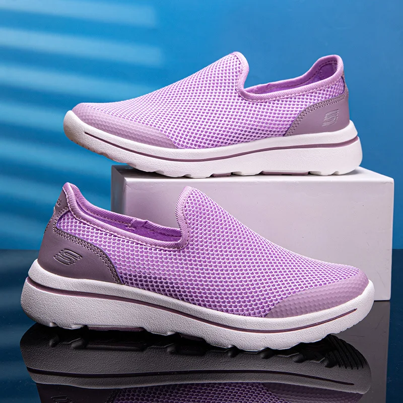 

Women's walking shoes 2022 summer new breathable single mesh mother shoes slip-on shoes sports casual women's shoes