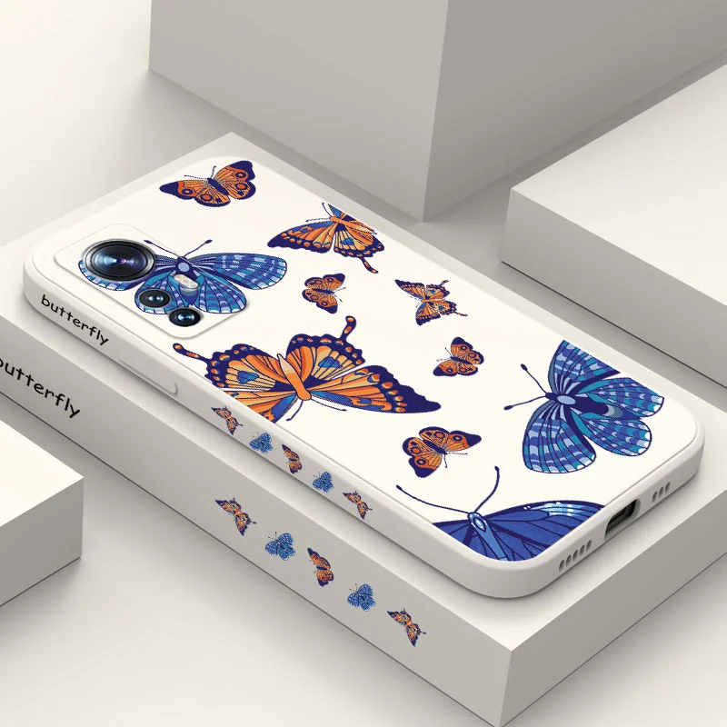 

Butterfly Stitching Phone Case For Xiaomi Mi 13 12 12T 12S 11 11T Ultra 10 10T 9 9T 9SE 8 Pro Lite 5G Liquid Silicone Cover