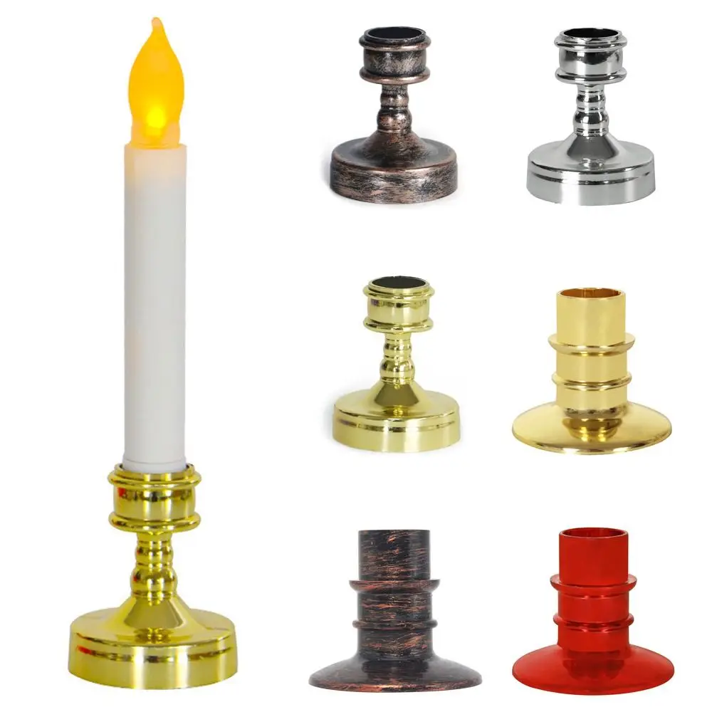 

6PCS Candle Base Candle Stick Holders Wedding Party Dinning Table Decor Classical Candlestick Candle Holders Home Decor Displays