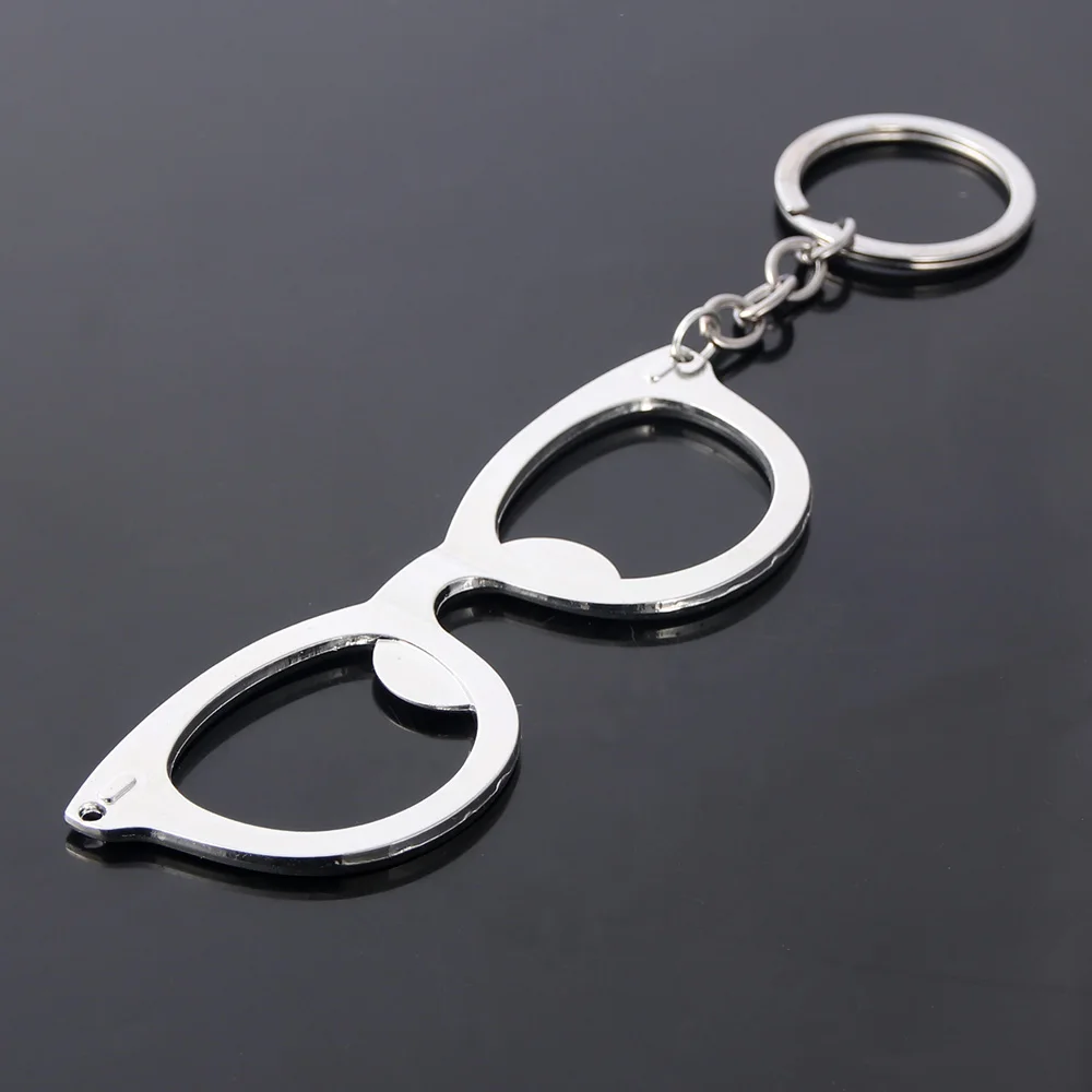 

Creative Portable Bottle Opener Glasses Shape Keychain Beer Soft Drink Metal Pendant Corkscrew Keychain for Man Car Gift Jewelry