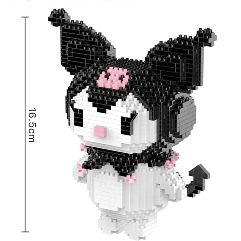 

Sanrio Sanriod маленькие строительные блоки мультфильм Kuromi My Melody собранные животные кавайная модель образовательная игра графическая игрушка подарок для детей