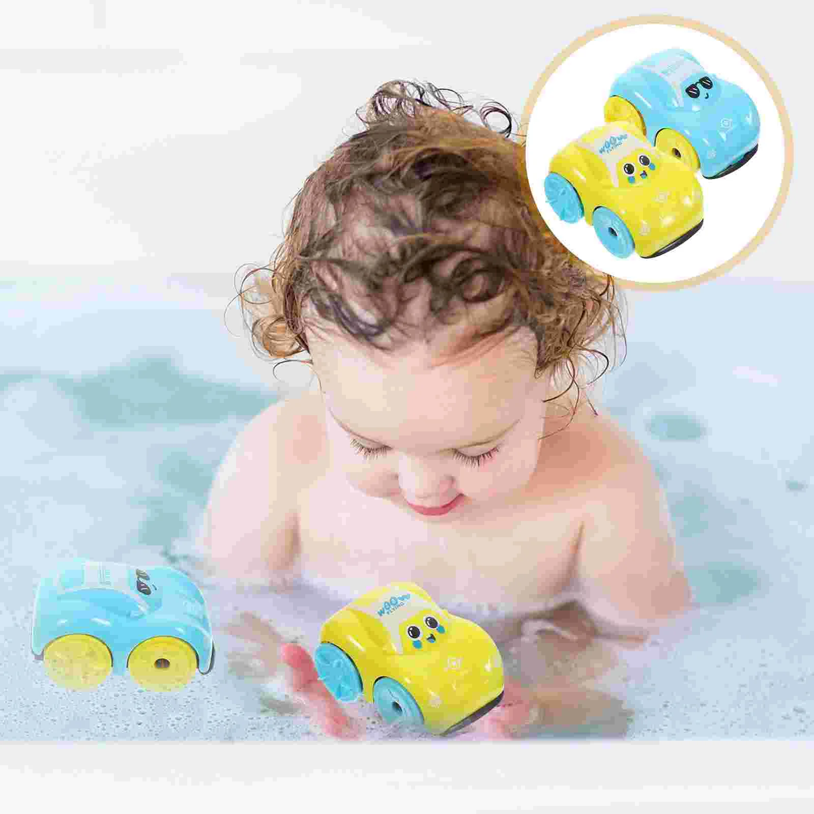 

2 Pcs Infant Bath Toys Hair Scrunchies Boy Toddlers 3-4 Years Wind-up Bathtub Plastic Pool Baby