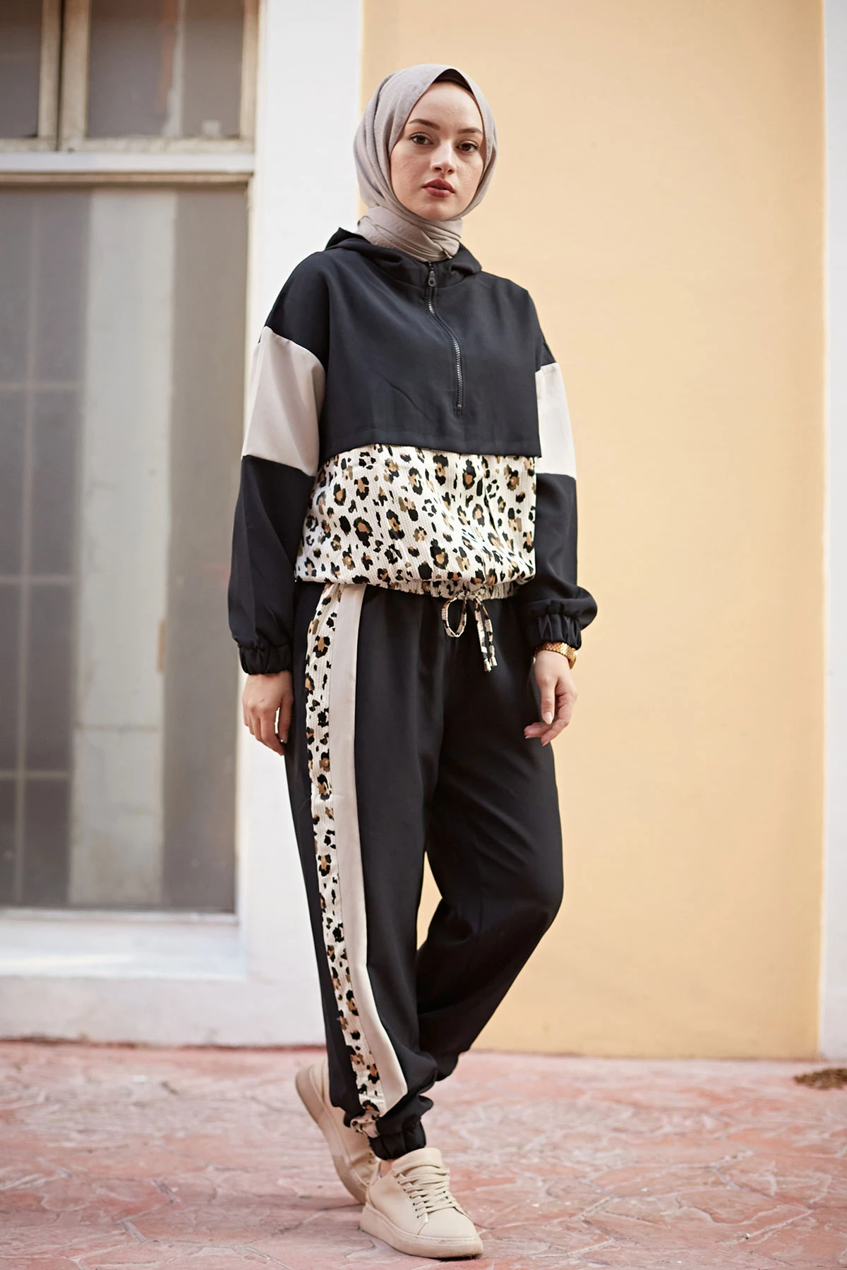 Женский трикотажный костюм с леопардовым принтом, мусульманская одежда, абайя, хиджаб, мусульманские платья, модель 2021, 2021