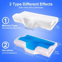 2022memory foam pillow slow rebound butterfly shaped sleep neck protection soft health care pillows summer ice cool gel neck pil