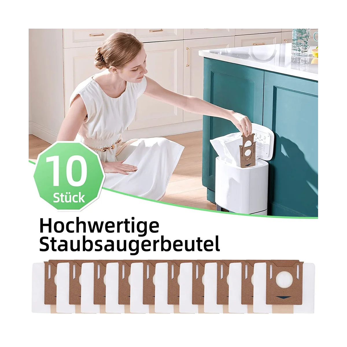 Набор из 10 мешков для пылесосов Ecovacs Deebot N8 + Pro Ozmo T8 AIVI T9 Yeedi Vac
