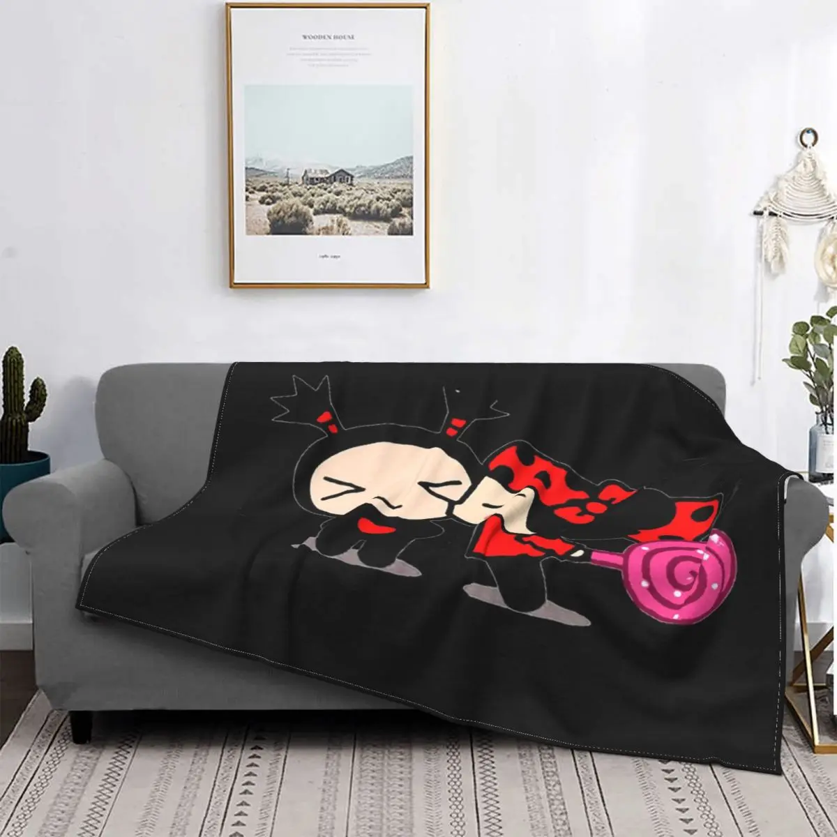 

Pucca-colcha a cuadros para cama, manta de playa с капучинатором, fundas de Winter
