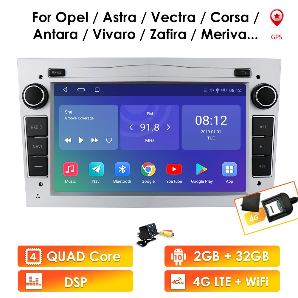 

4G 64G Android Navi For Opel GPS Multimedia Car Radio Video Player Navigation 7'' Astra Vectra Antara Zafira Corsa Combo Stereo