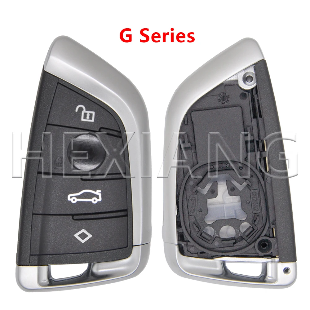 

HE 3/4 кнопки серебристый/черный чехол для дистанционного ключа автомобиля Sopport F/G шасси для BMW 3 5 7 8 F серии X3 X5 X7 G20 G21 G30 G31