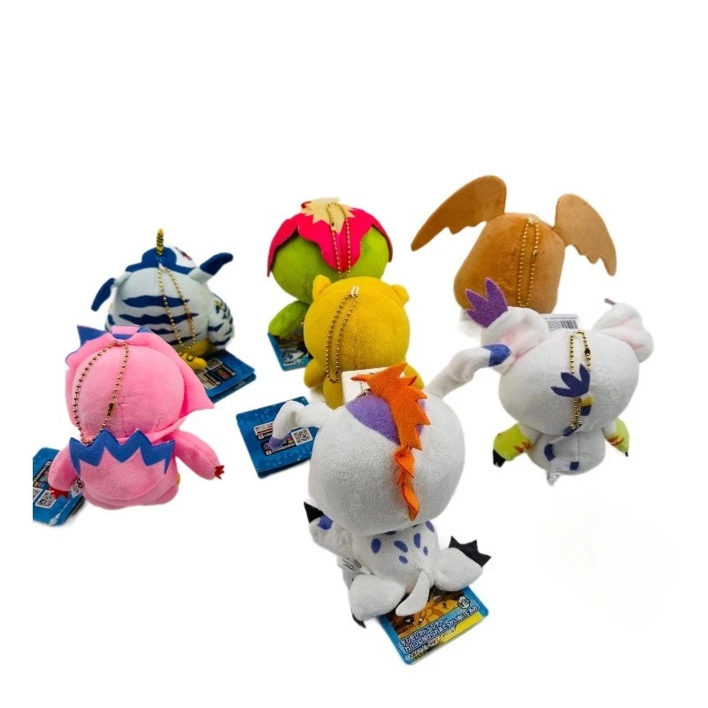 Фото Плюшевые игрушки-подвески Digimon Adventure 10 см: Патамон, Агумон, Тейлмон, Гомамон, Пиёмон, Габумон – коллекционные фигурки, подарки №4
