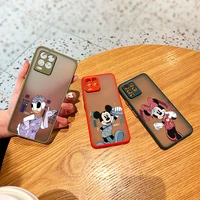 disney mickey minnie art for oppo reno7 6 z 5 find x2 pro plus a94 a74 a72 a53 a54 a93 a9 2020 frosted translucent phone case