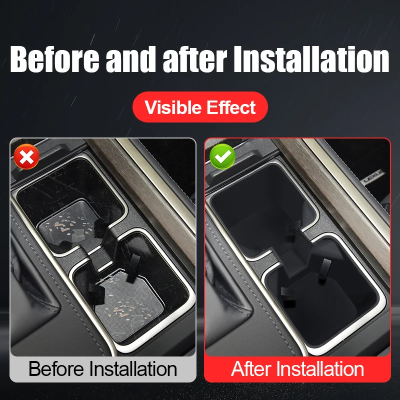 Для 2024 Лексус GX550 Центральная консоль Чашка воды силиконовая накладка Мягкий