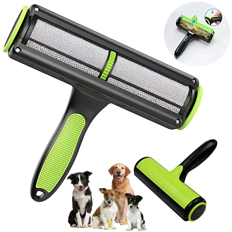 

Cross Border New Pet Hair Sticker Hair Removal Tool Dual Roller Hair Cleaning Tool Repetitive Hair Scraping and Sticking Brush