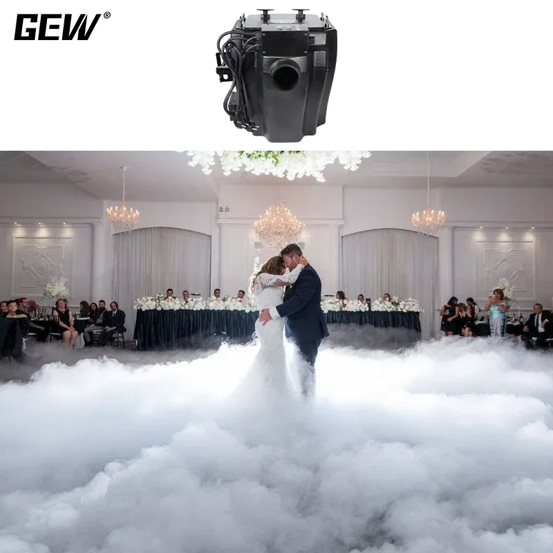 GEVV Concert Wedding KTV Party Effect Equipment Heavy Duty 6000w Big Smoke Cannon Low Dry Ice Fog Machine