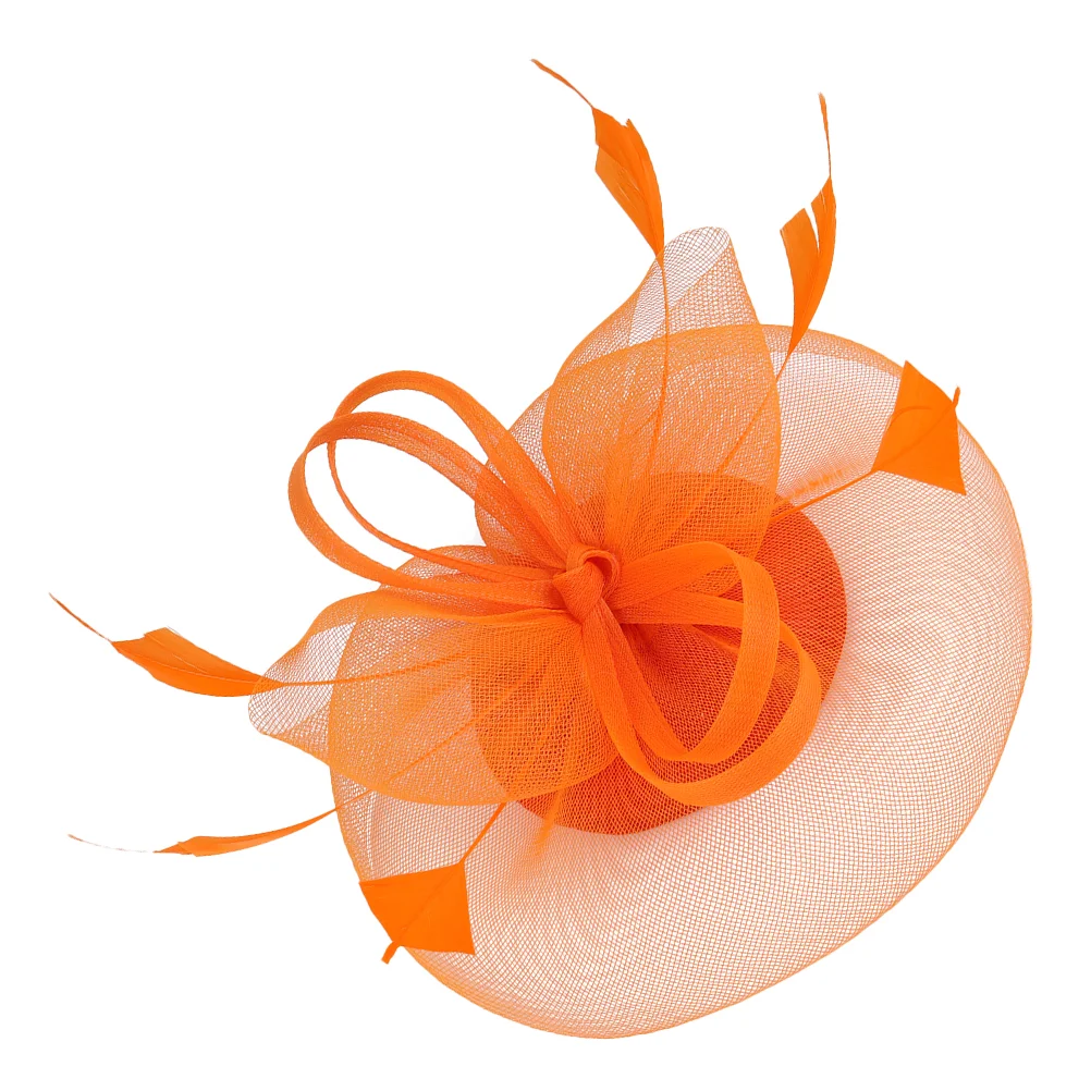 

Шляпа-Пряжка, Женская повязка на голову, шляпа-Вуалетка для коктейлей, очаровательный головной убор для банкета, марлевая шляпа с искусственными перьями для невесты, Miss