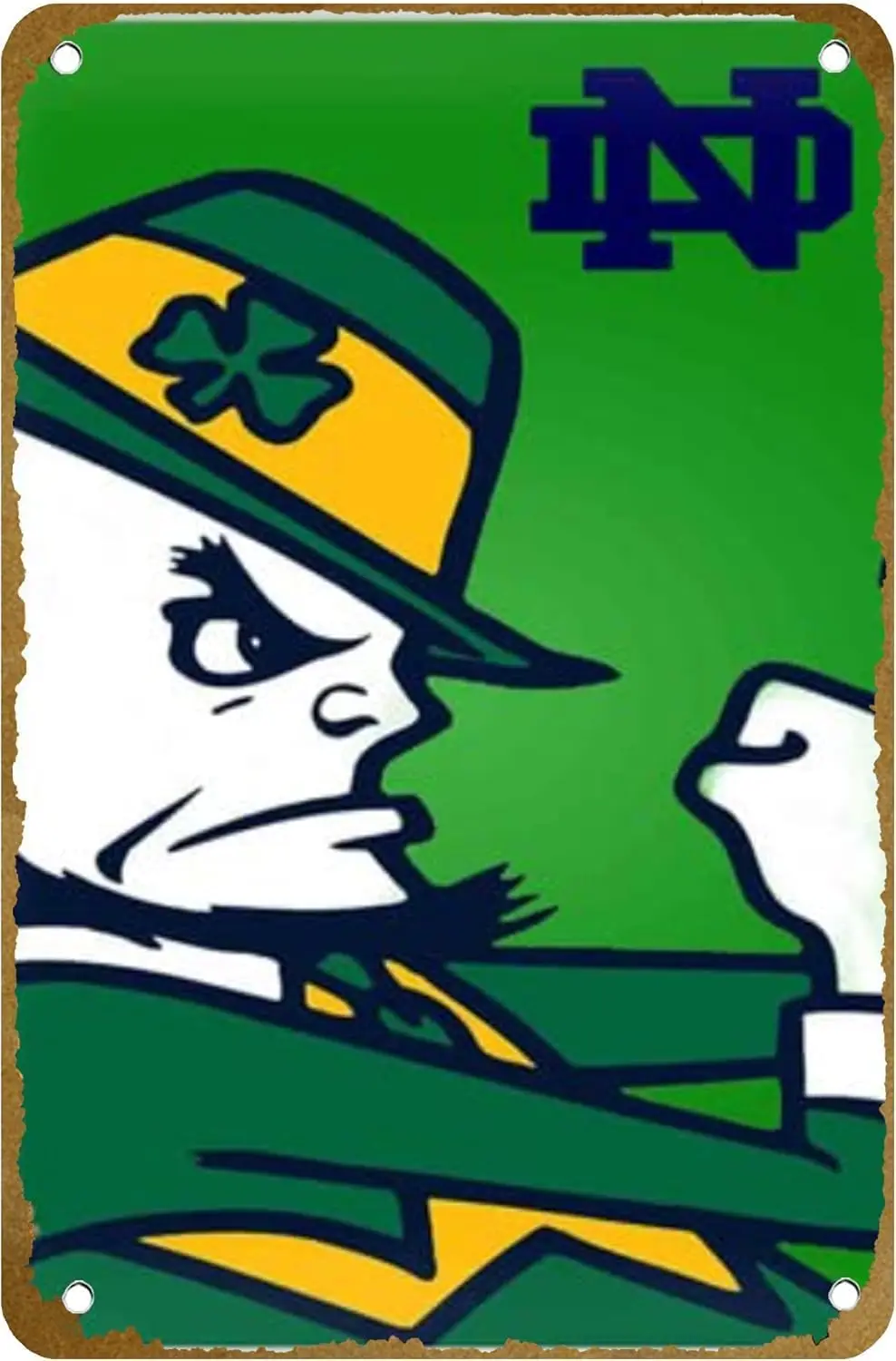 Нотр-Дам боевой ирландский постер с любовью винтажный металлический жестяной