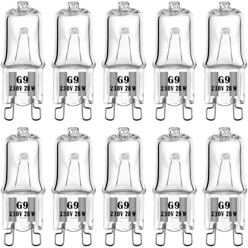 10 шт. G9 220 В 20 Вт 25 40 фотолампа лампочка капсула вставленные бусины Кристалл