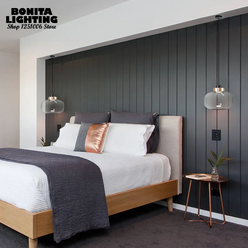 Стеклянная банка небольшой светильник в стиле лофт простой светодиодный