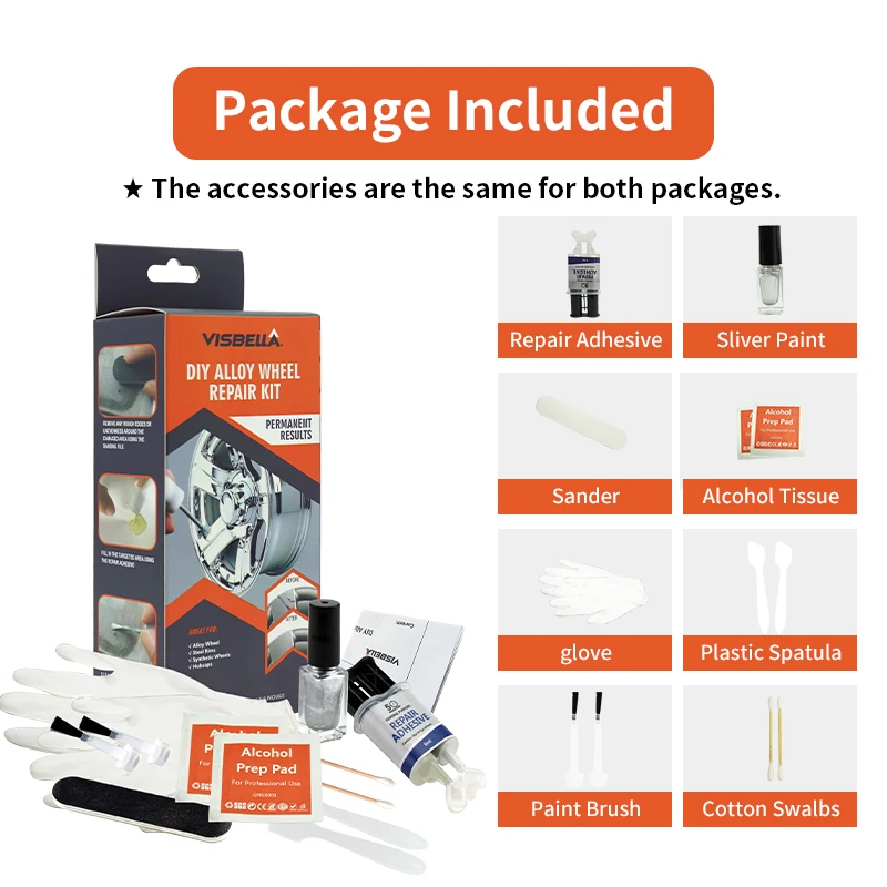 Набор для ремонта колес VISBELLA инструмент автомобильных царапин клей