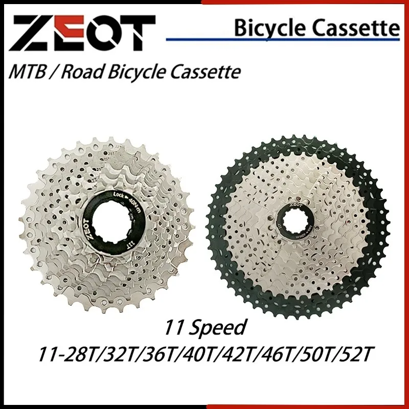 

ZEOT Freewheel 11 Speed 11-28/32/36/40/42/46/50/52T Road Bicycle Flywheel MTB Cassette Sprocket 11v for 11s SHIMANO / SRAM