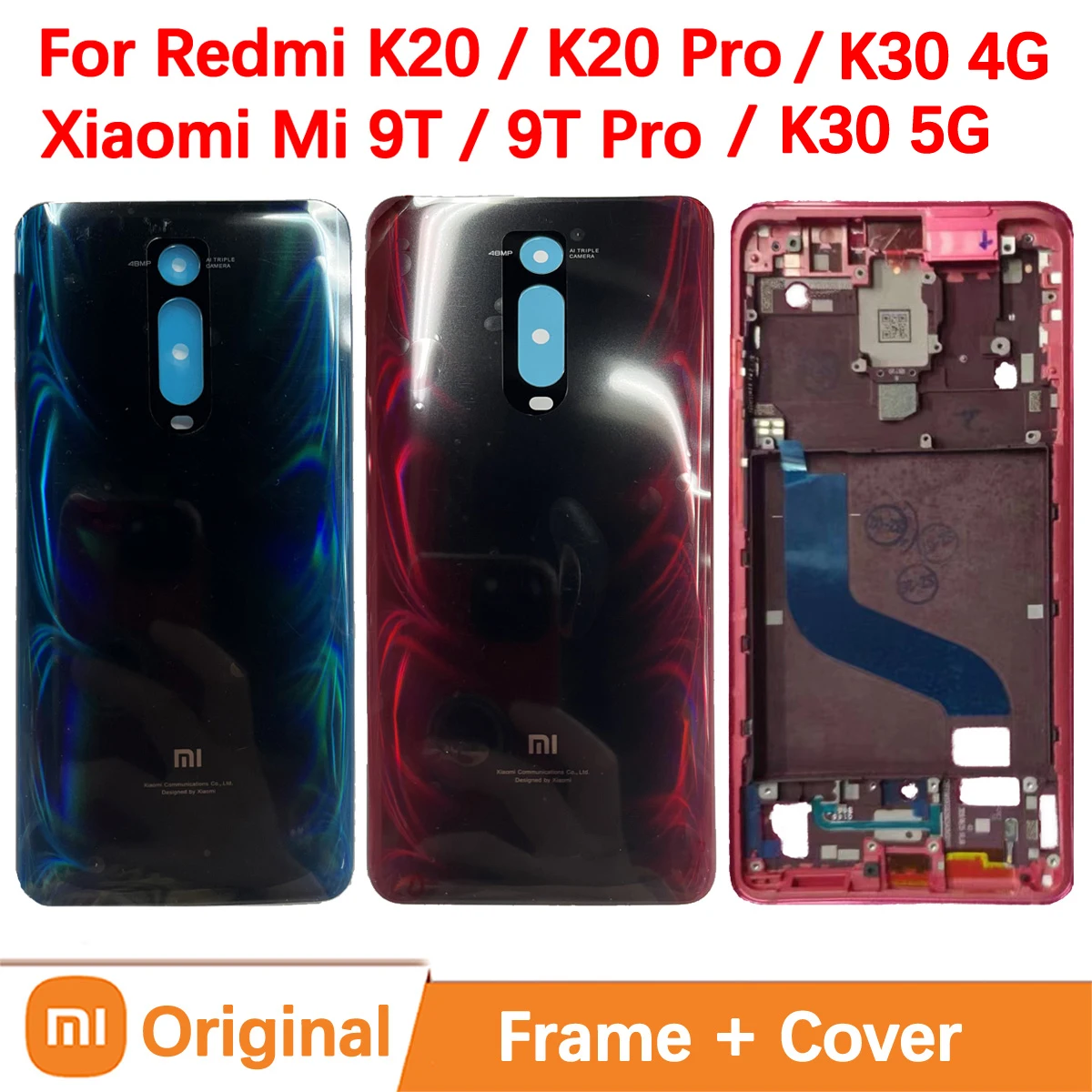 Оригинальная задняя крышка батарейного отсека для Redmi K20 Pro K30 5G 4G корпуса телефона