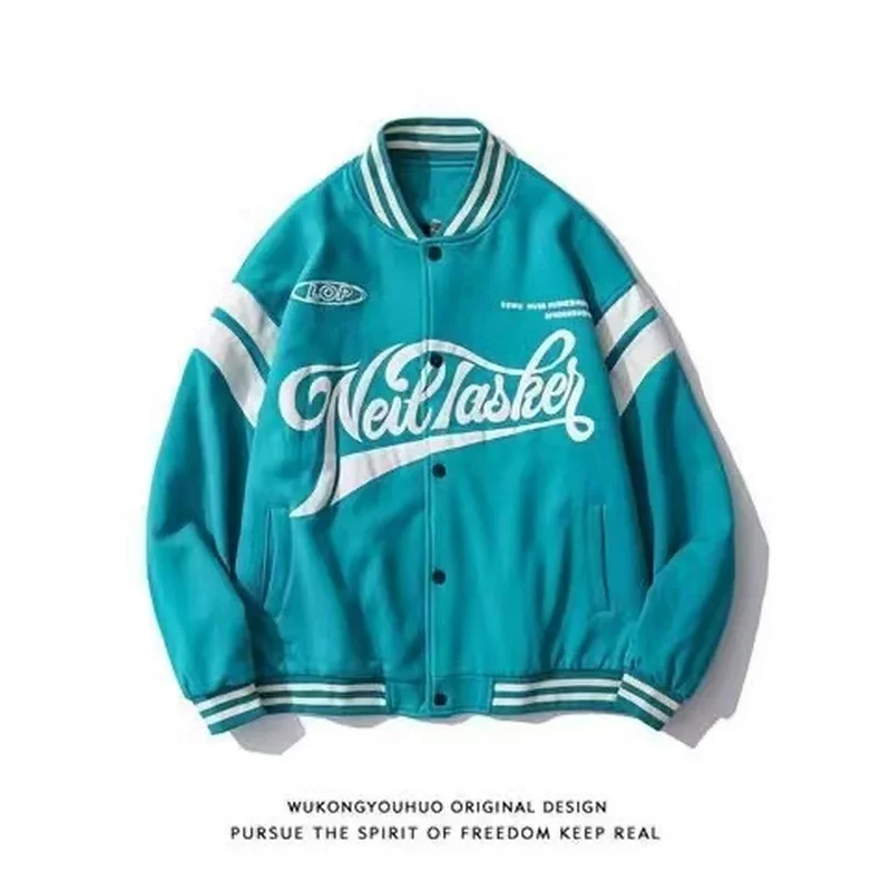Женская куртка бейсбольная Красивая Ретро уличная спортивная Свободная в стиле