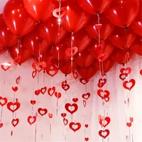 100pcslot red heart laser sequined rain balloon pendant romantic wedding room birthday party decoration balloon accessories